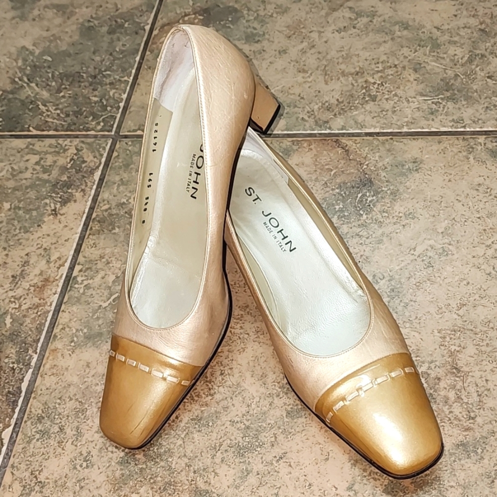 St. John gold pumps size 8.5
